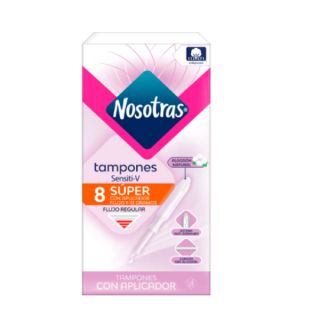 Nosotras Tampón Sensitive con Aplicador Súper - Caja 8 UN