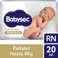 Pañal Babysec Recién Nacido - Bolsa 20 UN