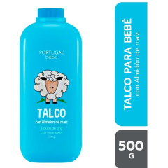 Portugal Bebé Talco Con Almidón de Maíz - Frasco 500 Gr