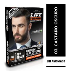 TINTE LIFE FOR MEN 3 CASTAÑO+ACT SACH