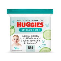 Toallitas Húmedas Huggies 4en1 - Bolsa 184 UN