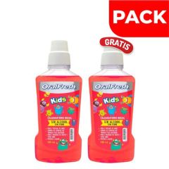 Dúo Pack Enjuague Bucal Oral Fresh Kids - Frasco 500 ML