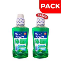 Dúo Pack Oral Fresh Menta Fresh 7 en 1 - Frasco 500 ML