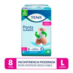 Tena Pants Clásico Talla L - Bolsa 8 UN
