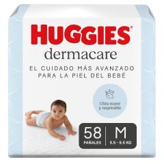 Pañales Huggies Dermacare Talla M - 58 UN