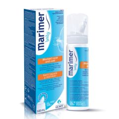 Solución Nasal Spray Marimer Baby Hyperto para Nariz Tapada y Resfriado - Frasco 100 ML