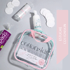 Pack Estuche CottonSkin Espuma 160 ML + Micelar 200 ML + Pads Algodón 70 UN