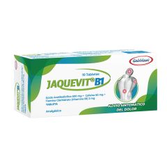 Jaquevit B1 500 mg + 50 mg +2 mg Tabletas - Caja 10 UN