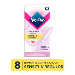 Nosotras Tampón Sensitive con Aplicador Regular - Caja 8 UN