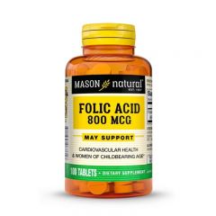 Acido Folico 800 Mg Tabletas - Frasco 100 UN