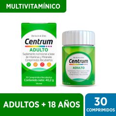 Suplemento Nutricional Centrum  Adulto - Frasco 30 UN