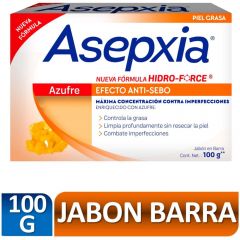 Asepxia Jabón Azufre - Barra 100 G