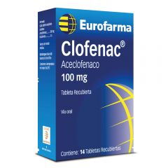 Clofenac 100mg - Caja 14 Tableta recubierta 