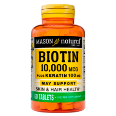 Biotina 10,000 Plus Keratina 100 Mg - Frasco 60 UN